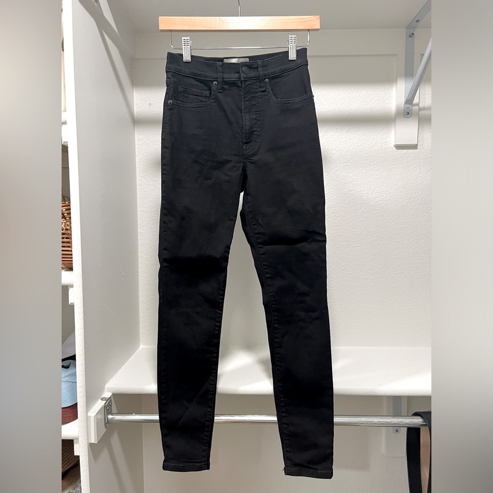 Everlane - The High Rise Skinny Jean - Black Denim